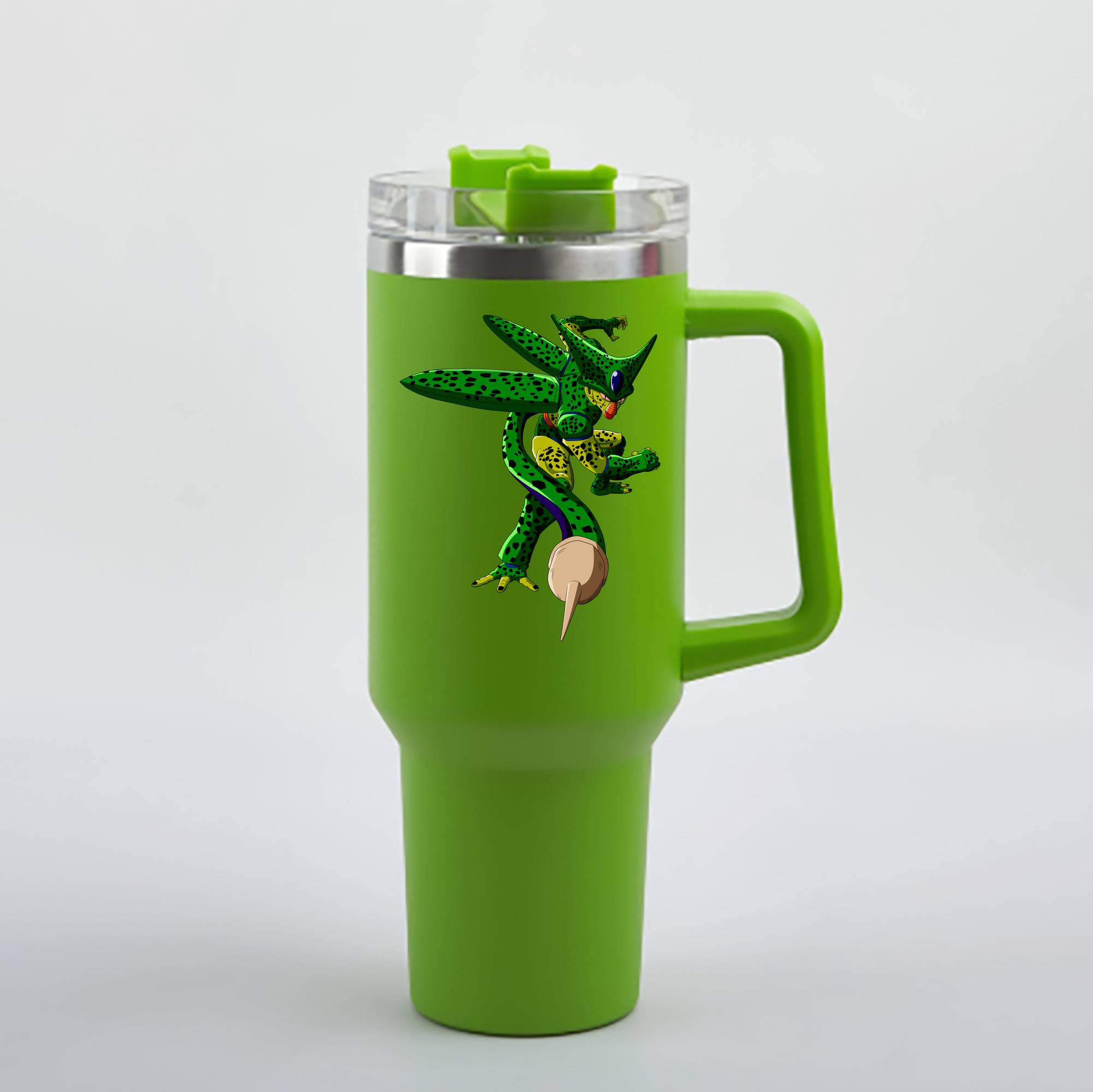 （画像用） ドラゴンボール セル DRAGON BALL Cell 1200mL車用タンブラー - クリスタルステッカー（プラスチックストロー付き）